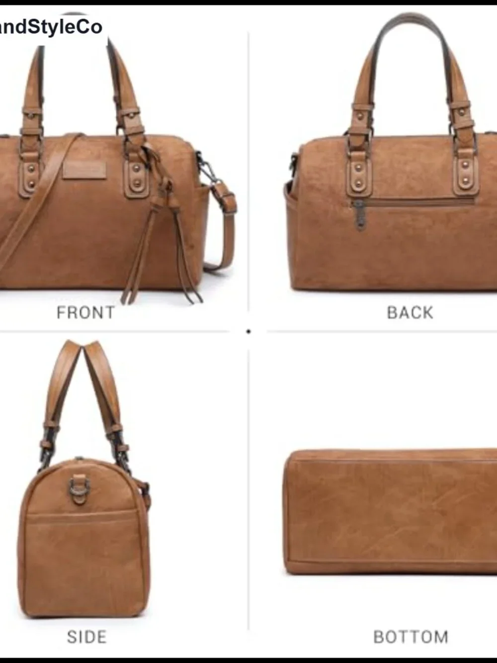 Dasein Women Soft Vegan Leather Large Hobo Satchel Top Handle Work Tote